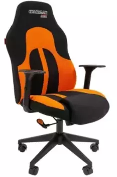 Кресло Chairman game 11 ткань черный/оранжевый