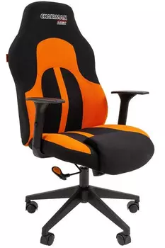 Кресло Chairman game 11 ткань черный/оранжевый