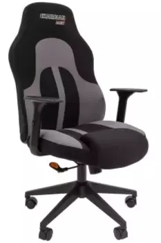 Кресло Chairman game 11 ткань черный/серый