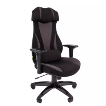 Кресло Chairman game 14 черный/серый
