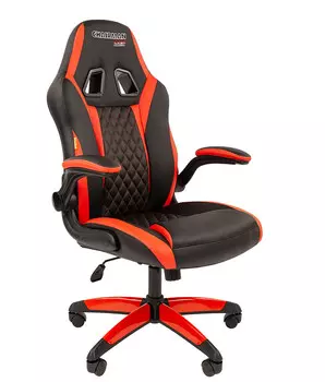 Кресло Chairman game 15 экопремиум черный/красный н.п.