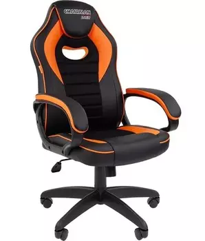 Кресло Chairman game 16 экопремиум черный/оранжевый