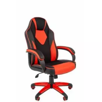 Кресло Chairman game 17 черный/красный