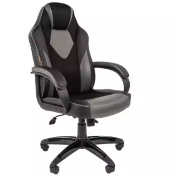 Кресло Chairman game 17 черный/серый