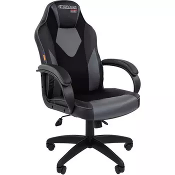 Кресло Chairman game 17 черный/серый