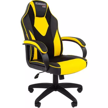 Кресло Chairman game 17 черный/желтый