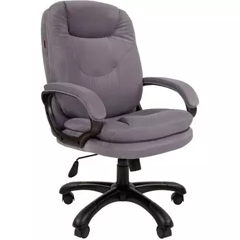 Кресло Chairman Home 668 ткань Т-53 серый черный пластик