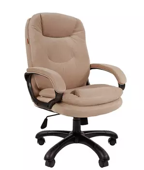 Кресло Chairman Home 668 ткань Т-6 бежевый черный пластик