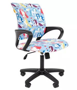 Кресло Chairman Kids 103 ткань единороги LT черный