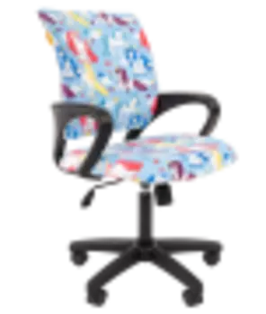 Кресло Chairman Kids 103 ткань единороги LT черный