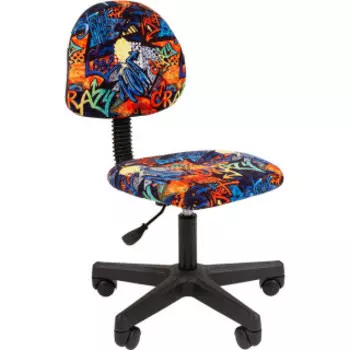 Кресло Chairman Kids 104 ткань CRAZY (чер)