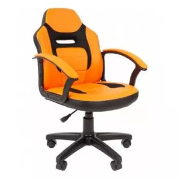Кресло Chairman Kids 110 экопремиум черный/оранжевый