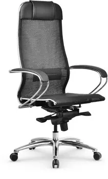 Кресло Метта Samurai S-1.04 MPES эко.кожа/сетка, черный (z312298611)