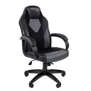 Кресло Стандарт СТ-17 Гейм экопремиум черный/серый