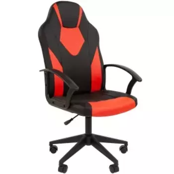 Кресло Стандарт СТ-17 Гейм экопремиум черный/красный