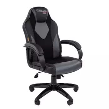 Кресло Стандарт СТ-17 Гейм экопремиум черный/серый