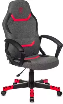 Кресло Zombie Game 9 текстиль/эко.кожа серый