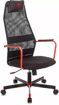 Кресло Zombie One сетка/ткань черный/красный (zombie one b)