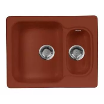 Кухонная мойка АкваГранитЭкс M-09 красный марс