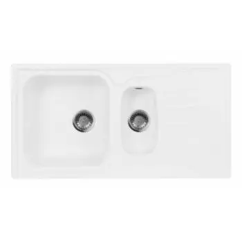 Кухонная мойка АкваГранитЭкс M-09K белый