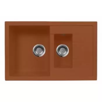 Кухонная мойка АкваГранитЭкс M-21K терракот