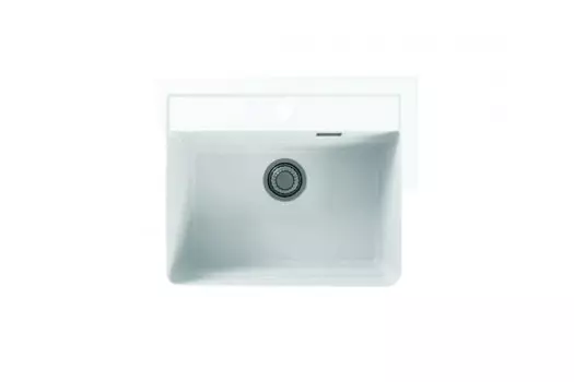 Кухонная мойка Alveus Granital Atrox 30 Arctic-G11 590х500х195 с сифоном, белая (1131991)