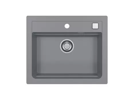 Кухонная мойка Alveus Granital Atrox 30 Concrete-G81 590х500х195 с сифоном, серая (1131995)