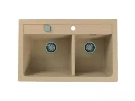Кухонная мойка Alveus Granital Atrox 50 Beige-G55 790х500х195 с сифоном, бежевая (1132000)
