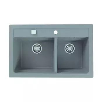 Кухонная мойка Alveus Granital Atrox 50 Concrete-G81 790х500х195 с сифоном, серая (1132001)