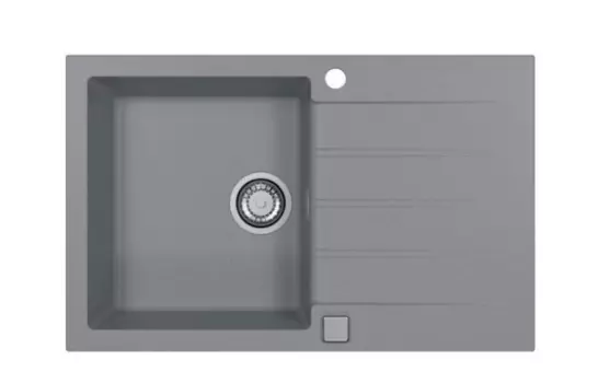 Кухонная мойка Alveus Granital Cadit 20 Concrete-G81 790х500х200 с сифоном, серая (1132025)