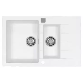 Кухонная мойка Alveus Granital Cadit 70 Arctic-G11 790х500х200 с сифоном, белая (1131357)