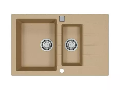 Кухонная мойка Alveus Granital Cadit 70 Beige-G55 790х500х200 с сифоном, бежевая (1131359)