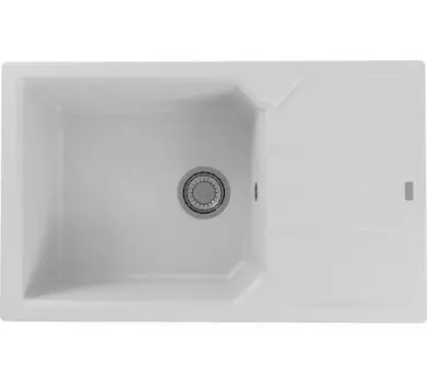Кухонная мойка Alveus Granital Record 40 Arctic-G11 780х480х180 с сифоном, белая (1144964)