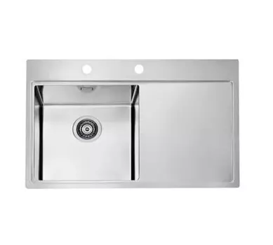 Кухонная мойка Alveus Pure 40L KMB 790х525х195 левая, нержавеющая сталь, с сифоном (1103610)
