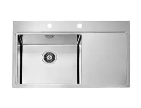 Кухонная мойка Alveus Pure 50L KMB 860х525х195 левая, нержавеющая сталь, с сифоном (1103652)