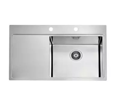 Кухонная мойка Alveus Pure 50R KMB 860х525х195 правая, нержавеющая сталь, с сифоном (1103653)