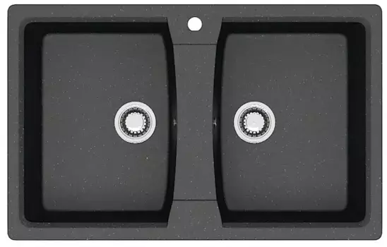 Кухонная мойка Azario Elmas Черная (78х50х19) сифон+герметик (CS00078333)