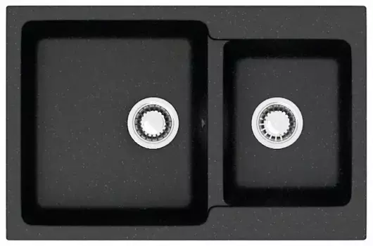 Кухонная мойка Azario Grand черная (765х500х190) сифон+герметик (CS00079903)