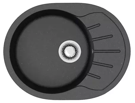 Кухонная мойка Azario Light Черная (57,5х44х21,5) сифон+герметик (CS00079920)