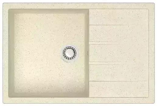 Кухонная мойка Azario Vision Бежевая (75x50,5x21,8) сифон+герметик (CS00078338)
