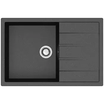 Кухонная мойка Azario Vision Черная (75x50,5x21,8) сифон+герметик (CS00078339)
