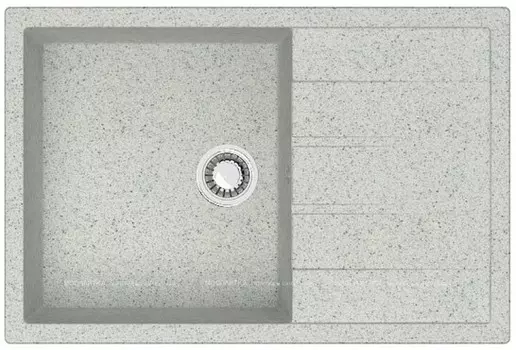 Кухонная мойка Azario Vision Светло серая (75x50,5x21,8) сифон+герметик (CS00078341)