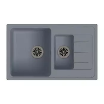 Кухонная мойка Ewigstein Elegant 60KF серый металлик