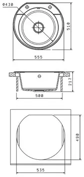 Кухонная мойка Florentina Эльба бежевый