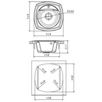 Кухонная мойка Florentina Корсика черный