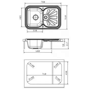 Кухонная мойка Florentina Крит 780 песочный