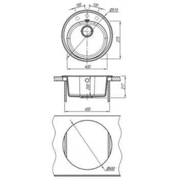 Кухонная мойка Florentina Лотос 510 коричневый
