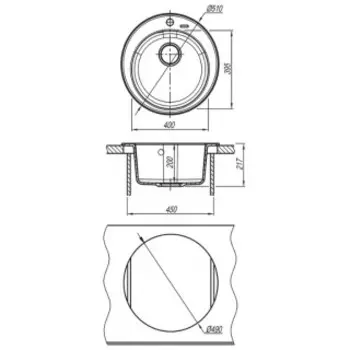 Кухонная мойка Florentina Никосия шампань