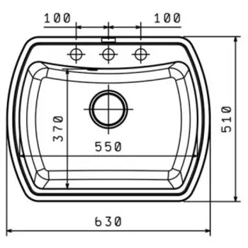 Кухонная мойка Florentina Нире 630 черный