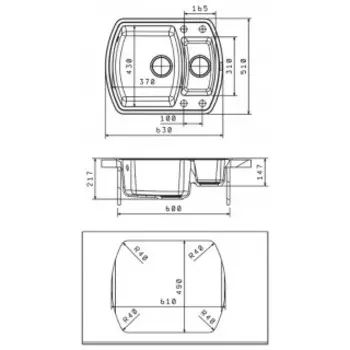 Кухонная мойка Florentina Нире 630K бежевый